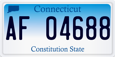 CT license plate AF04688