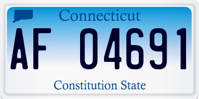 CT license plate AF04691