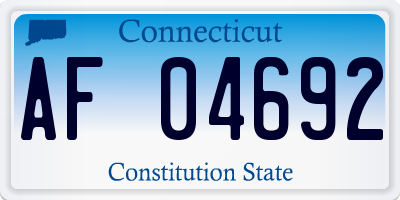 CT license plate AF04692