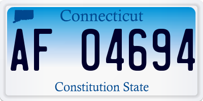 CT license plate AF04694