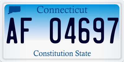 CT license plate AF04697
