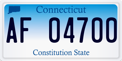 CT license plate AF04700