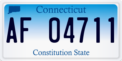 CT license plate AF04711