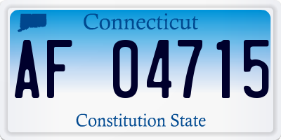 CT license plate AF04715