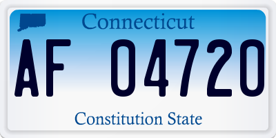 CT license plate AF04720