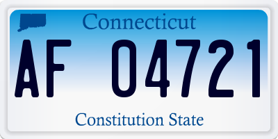 CT license plate AF04721