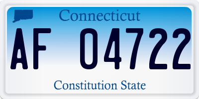 CT license plate AF04722
