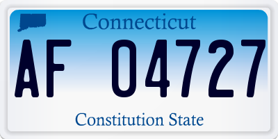 CT license plate AF04727