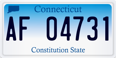 CT license plate AF04731