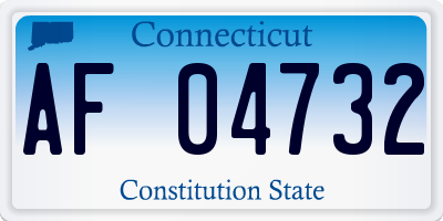 CT license plate AF04732