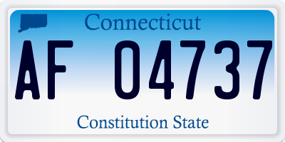 CT license plate AF04737
