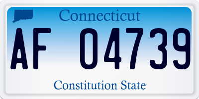 CT license plate AF04739