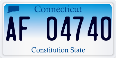 CT license plate AF04740