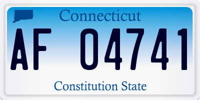 CT license plate AF04741