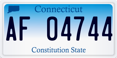 CT license plate AF04744