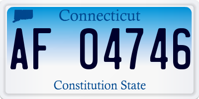 CT license plate AF04746
