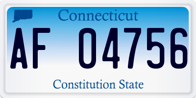 CT license plate AF04756