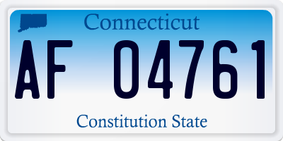 CT license plate AF04761