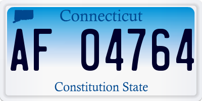 CT license plate AF04764