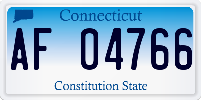 CT license plate AF04766