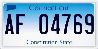 CT license plate AF04769