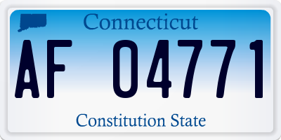 CT license plate AF04771