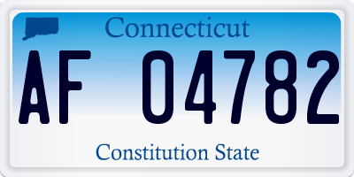 CT license plate AF04782