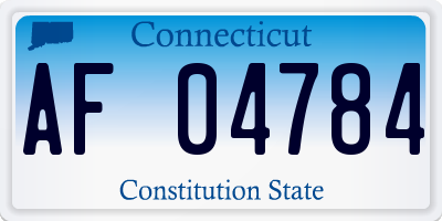 CT license plate AF04784