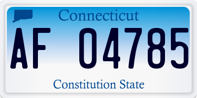 CT license plate AF04785