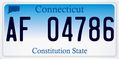 CT license plate AF04786