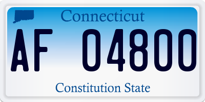 CT license plate AF04800