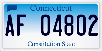 CT license plate AF04802