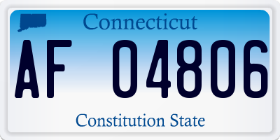 CT license plate AF04806