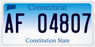 CT license plate AF04807