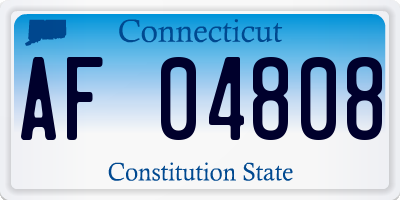 CT license plate AF04808