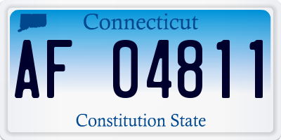CT license plate AF04811