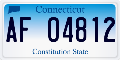 CT license plate AF04812