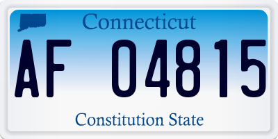 CT license plate AF04815