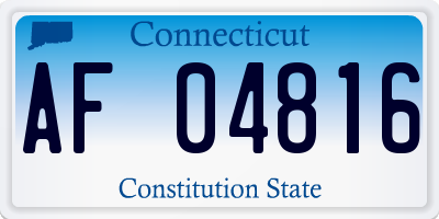 CT license plate AF04816