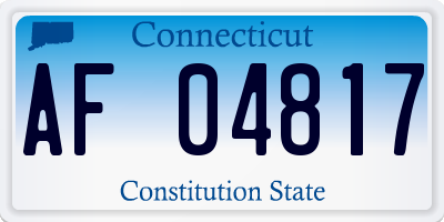 CT license plate AF04817
