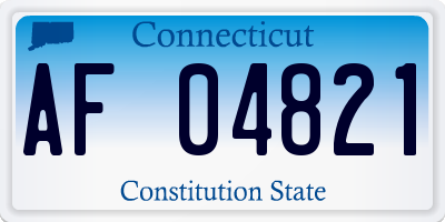 CT license plate AF04821