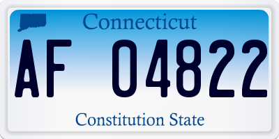 CT license plate AF04822