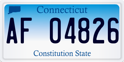 CT license plate AF04826