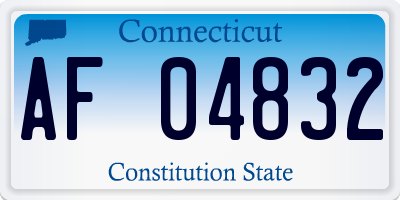 CT license plate AF04832