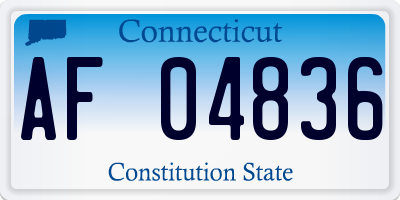 CT license plate AF04836