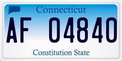 CT license plate AF04840