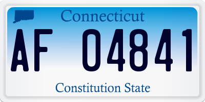 CT license plate AF04841