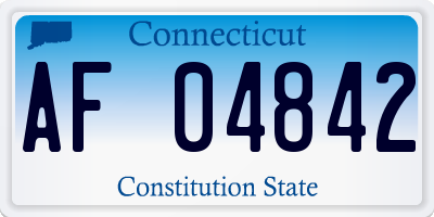 CT license plate AF04842