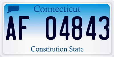 CT license plate AF04843