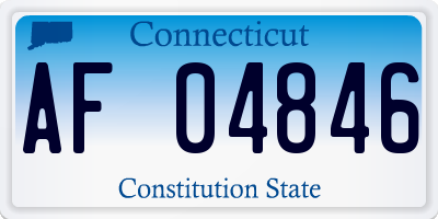 CT license plate AF04846